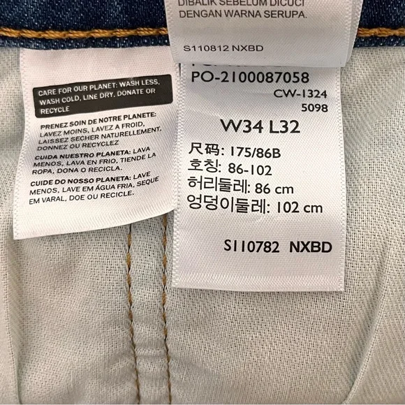 Levi's Men's 505 Classic Straight Blue‎ Jeans Size 34 X 32 - Picture 9 of 16